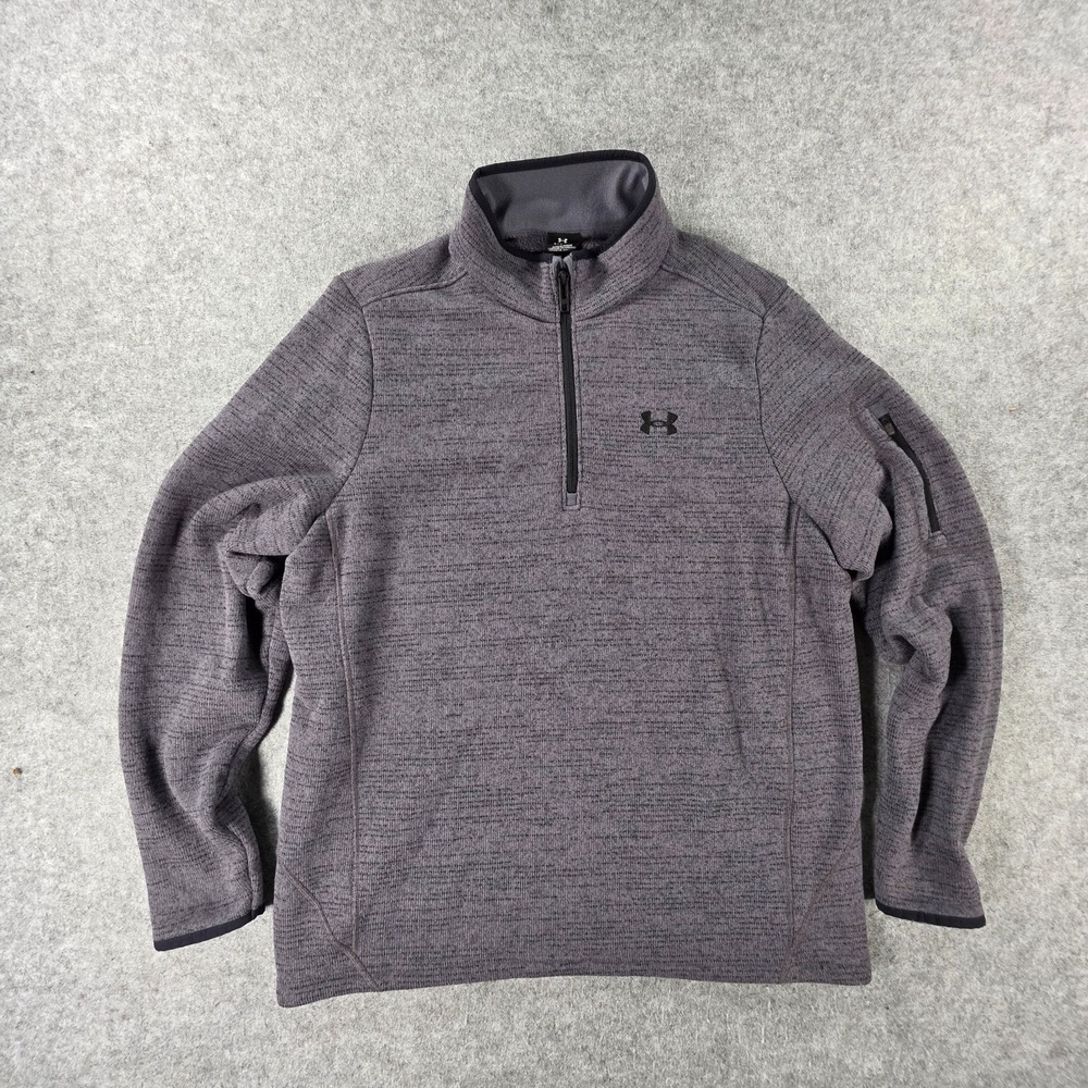 Under Armour Expanse Specialist 1/4 Zip Pullover Jacket Mens L Gray Sweater